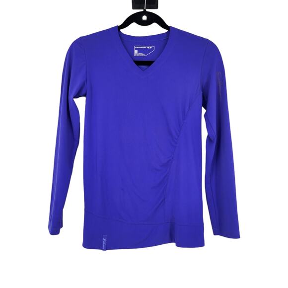 Salomon Womens Purple Long Sleeve Pullover Asymmetric Base Layer Size XS - Picture 1 of 4